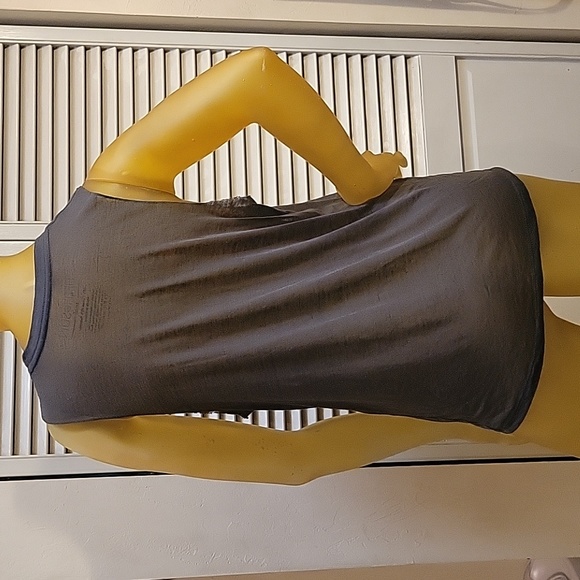 Skull Spooky Floral Gray Sheer Tank Small Fifth Sun - Picture 2 of 8